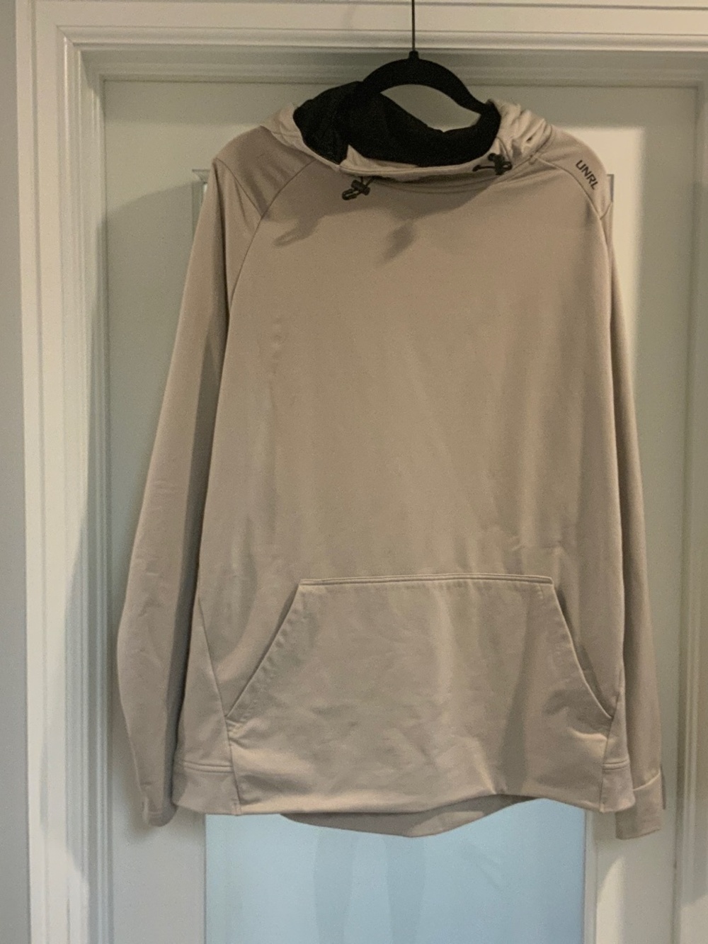 Unrl Tan and Black Men’s Performance Hoodie Sweatshirt XL